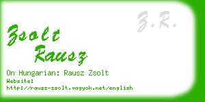 zsolt rausz business card